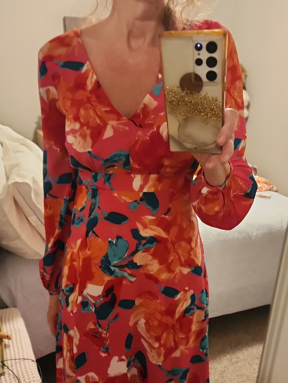 Lulus Carolita Floral Maxi Dress Size Medium